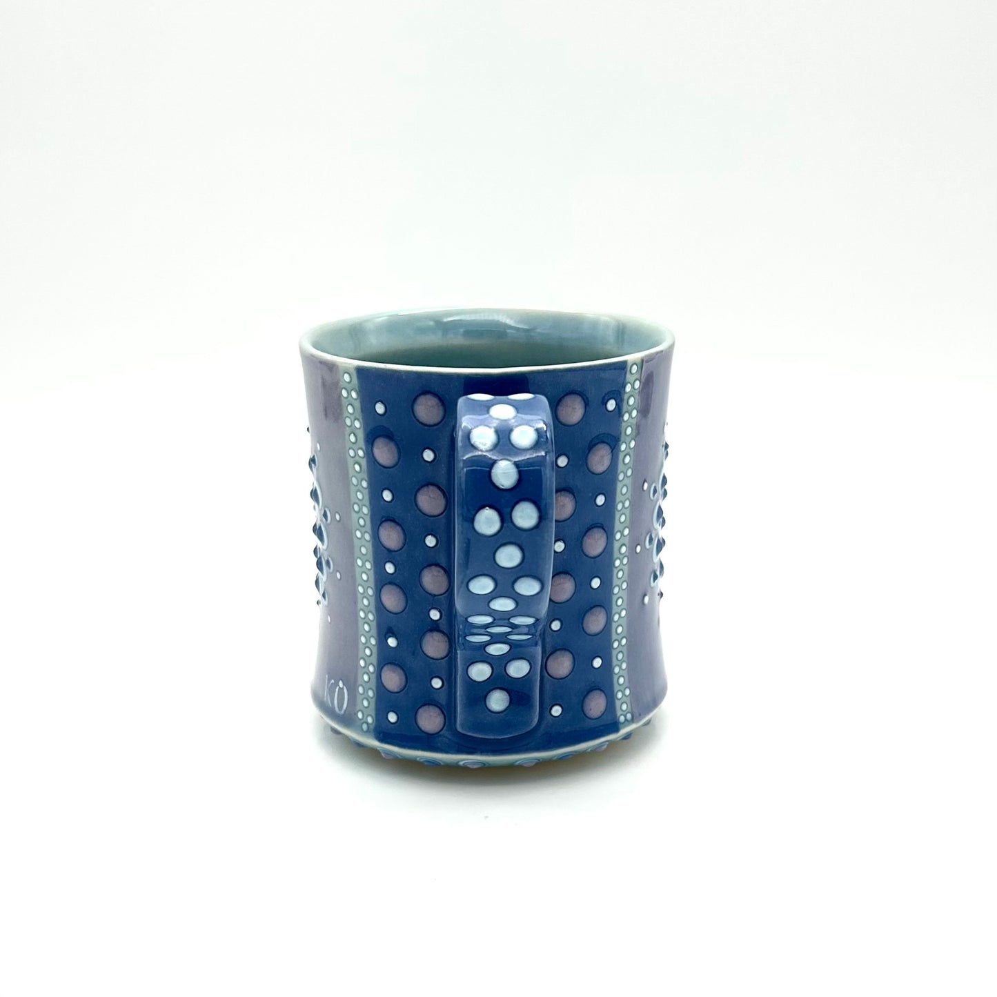 Mandala Polka Dot Straight Mug / Sapphire & Lavender