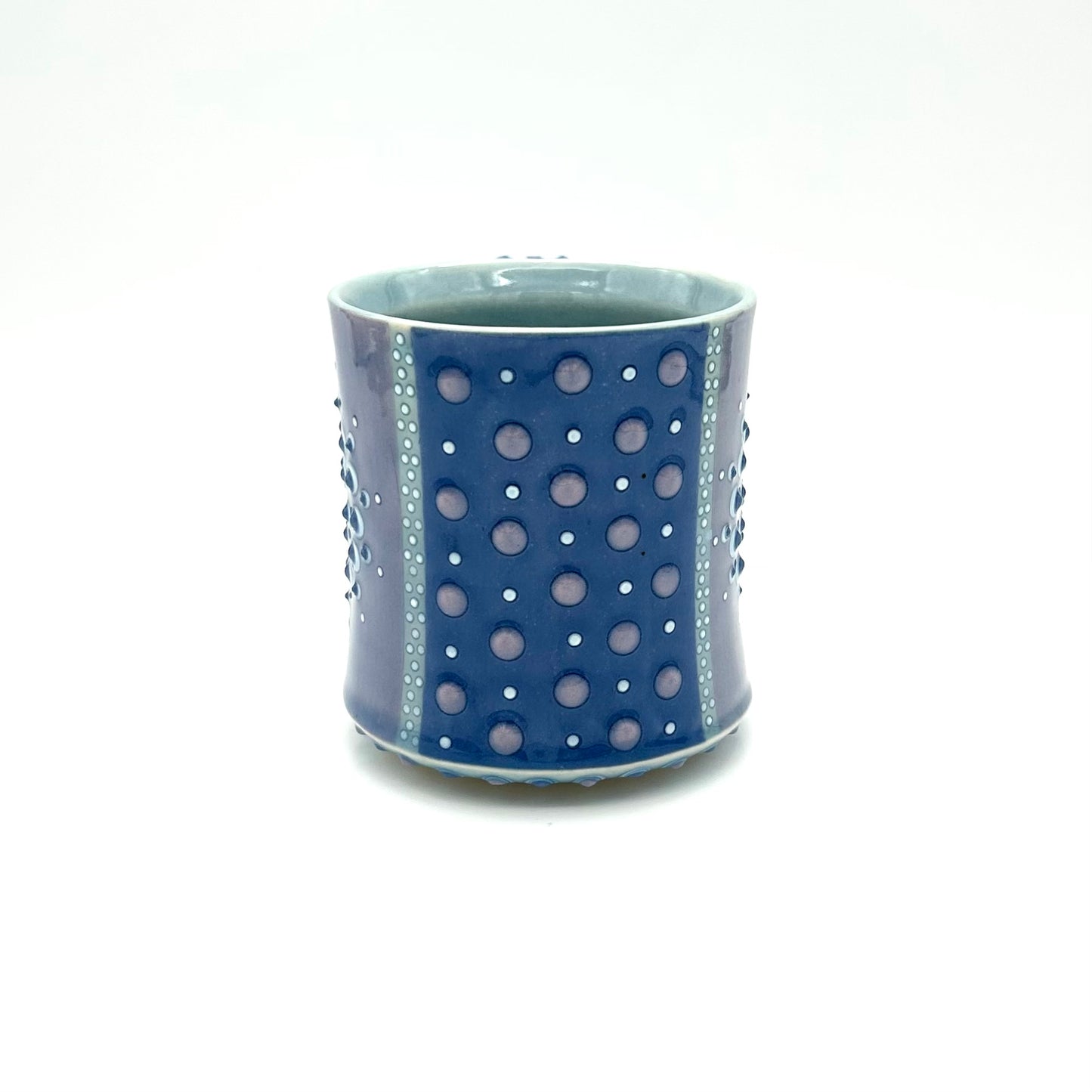 Mandala Polka Dot Straight Mug / Sapphire & Lavender