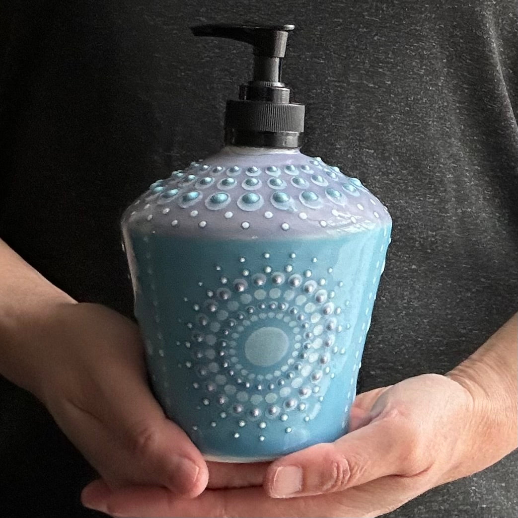 Soap Pump Lavender & Turquoise