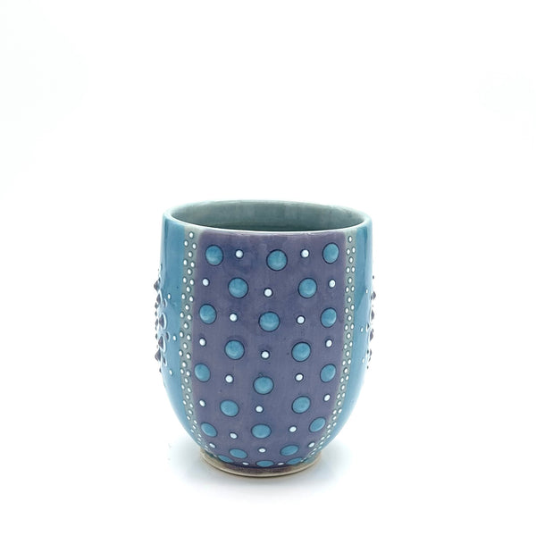 Mandala & Polka Dot mug “Turquoise & Lavender “
