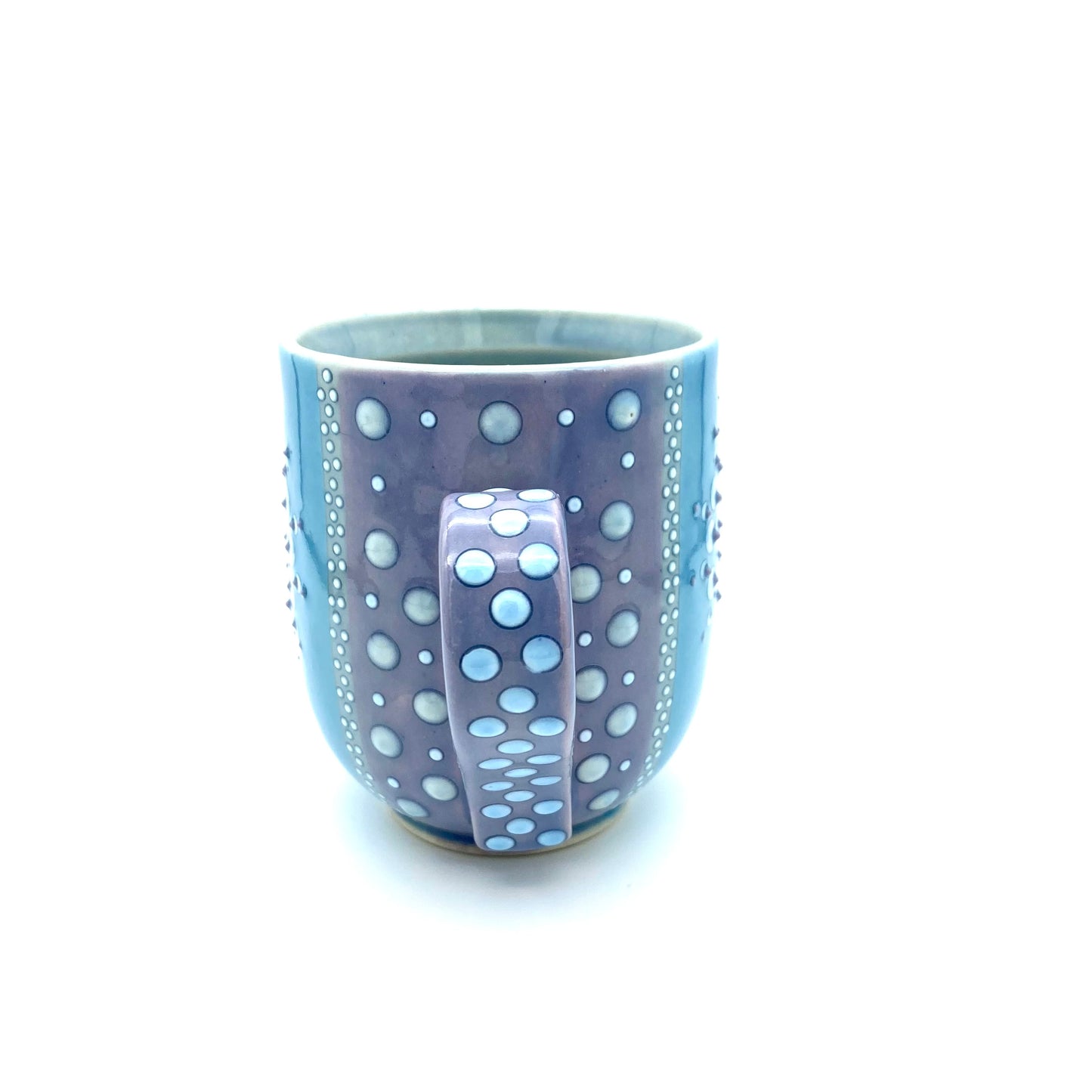 Mandala & Polka Dot Mug Lavender & Turquoise