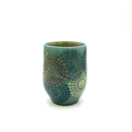 Wine Cup Multi Mandala Green cup 2
