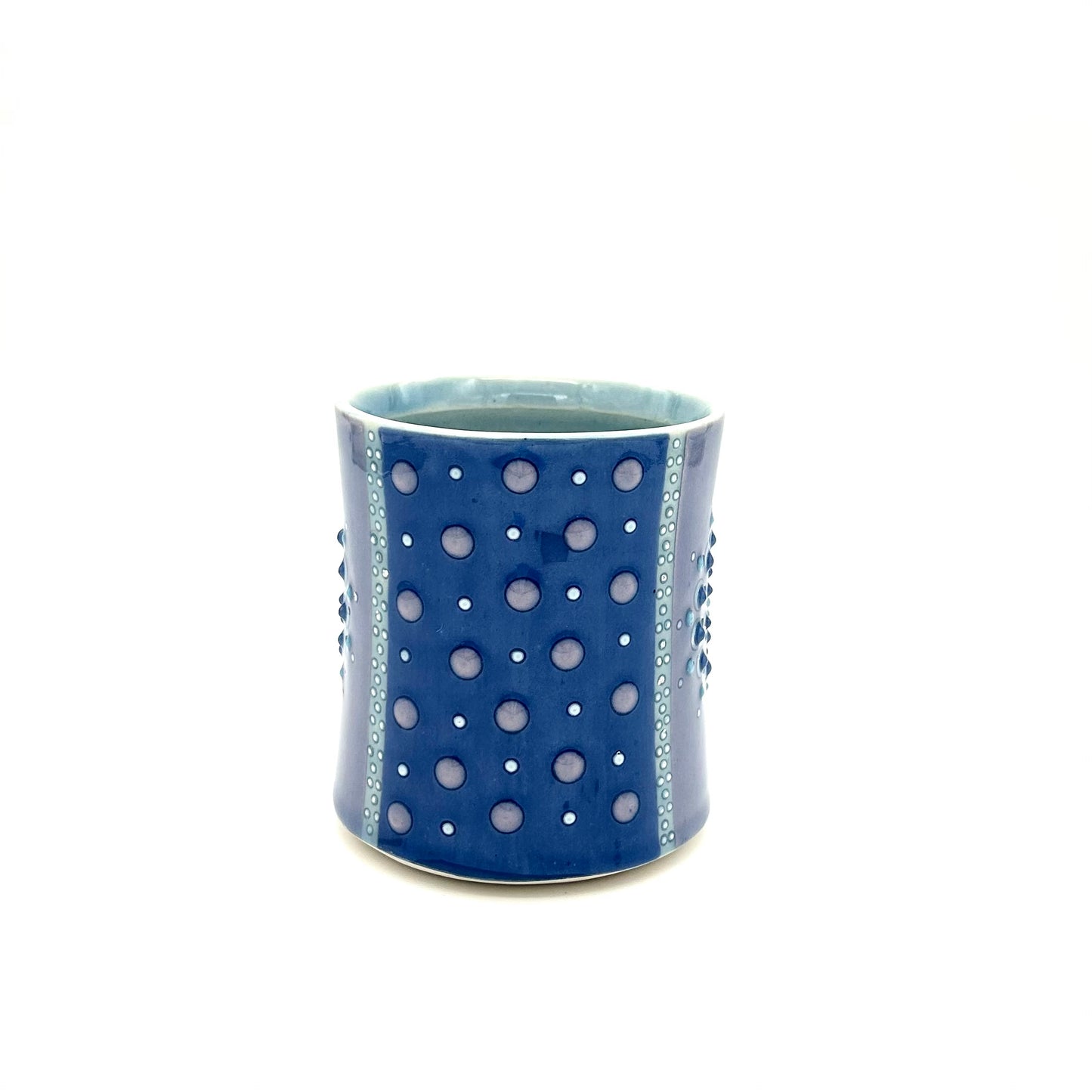 Mandala Polka Dot Sapphire and Lavender Mug