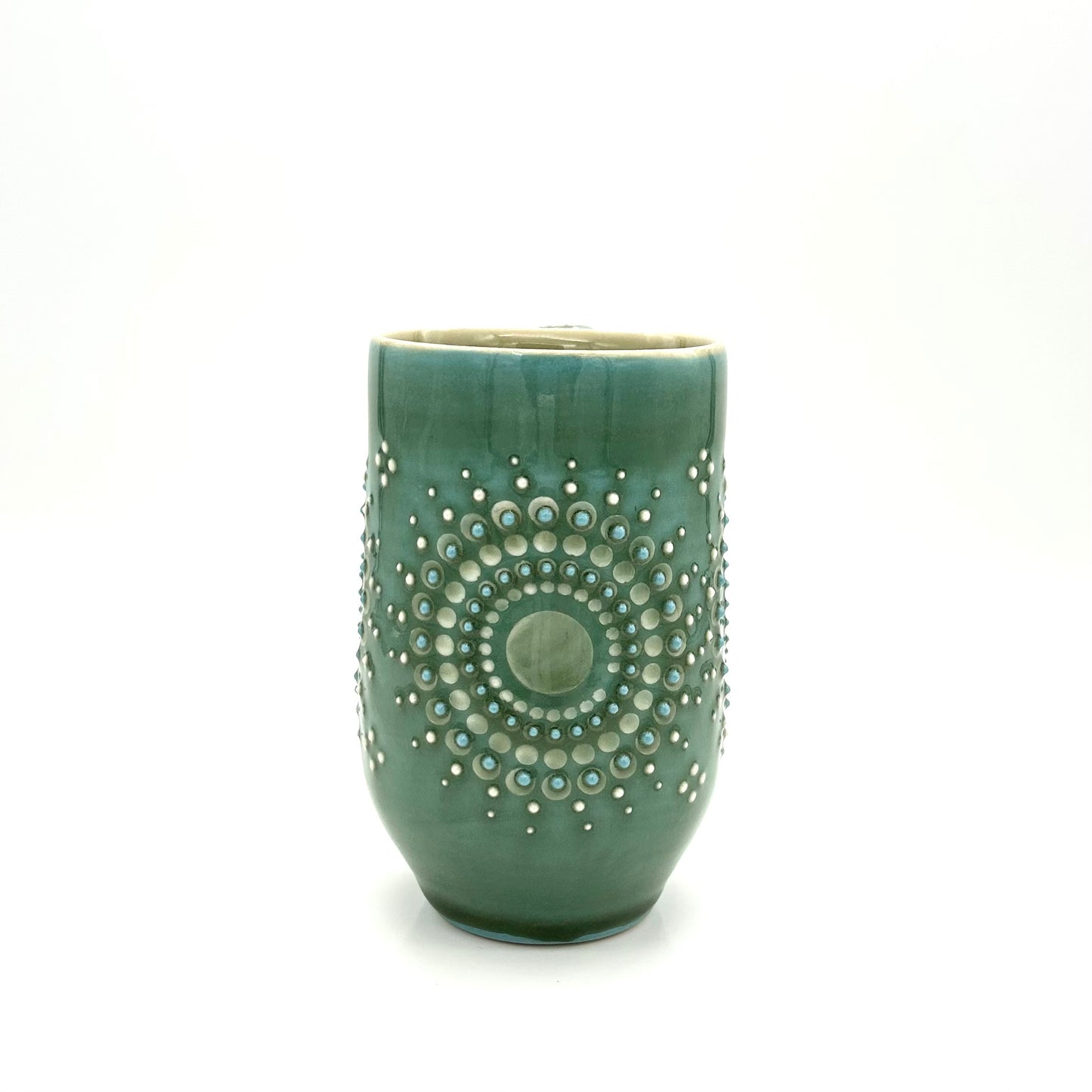 Tankard Solid Green Mandala
