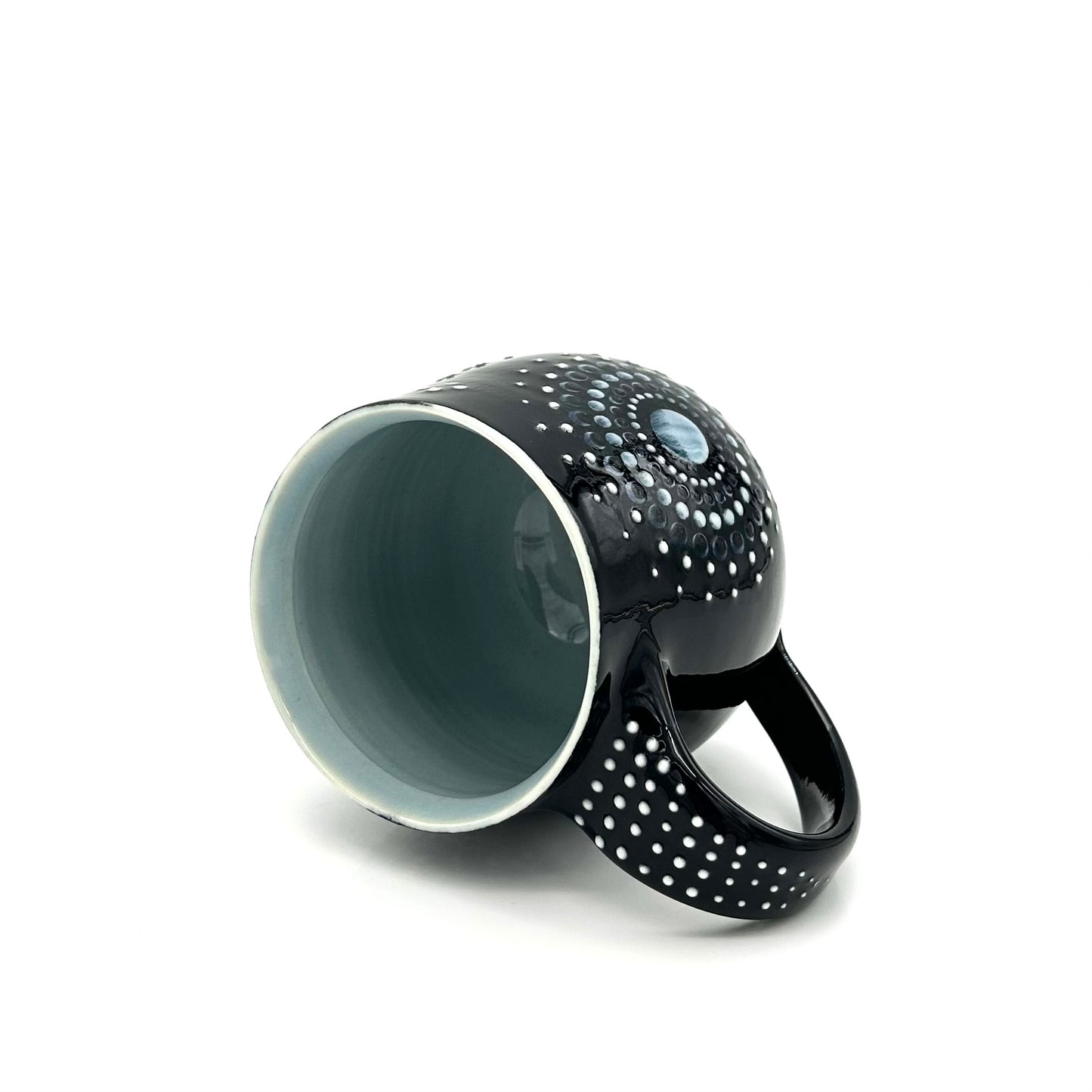 Mug 1 Solid Black Mandala