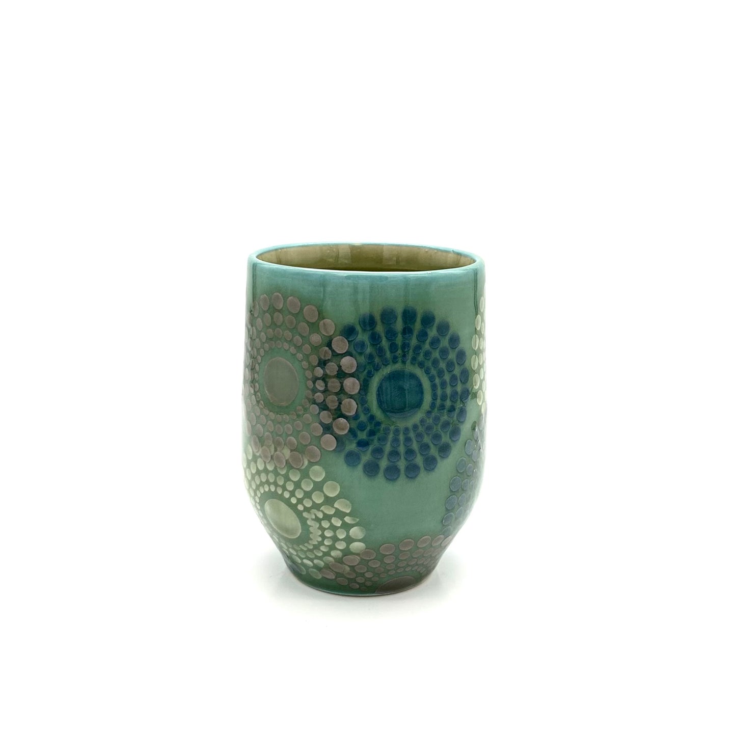 Wine Cup Multi Mandala Green cup 2