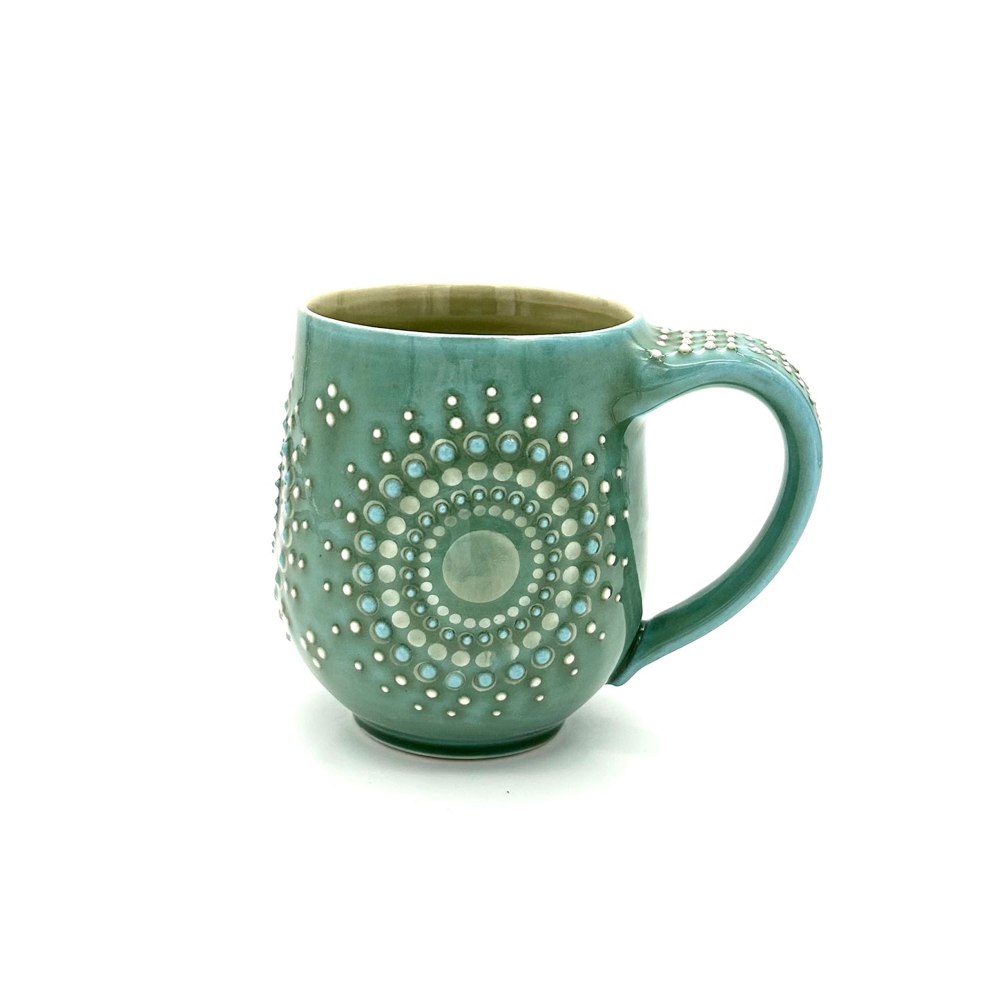 Mug Solid Green Mandala