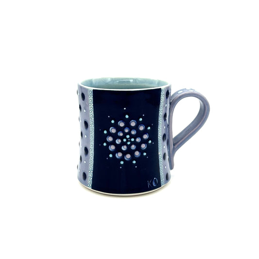 Mandala Polka Dot Lavender & Mazarine Mug