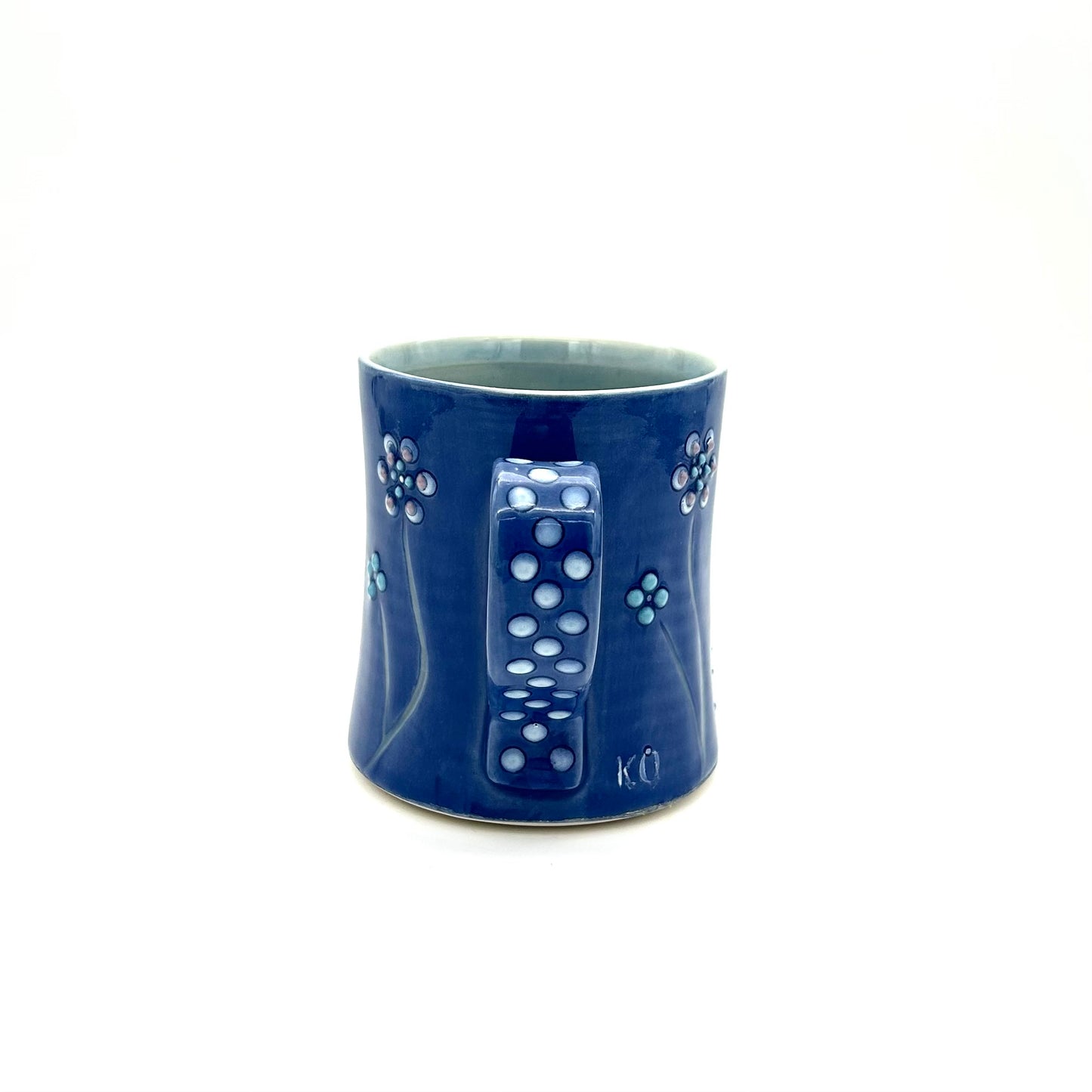 Flower Polka Dot Lavender & Sapphire Mug