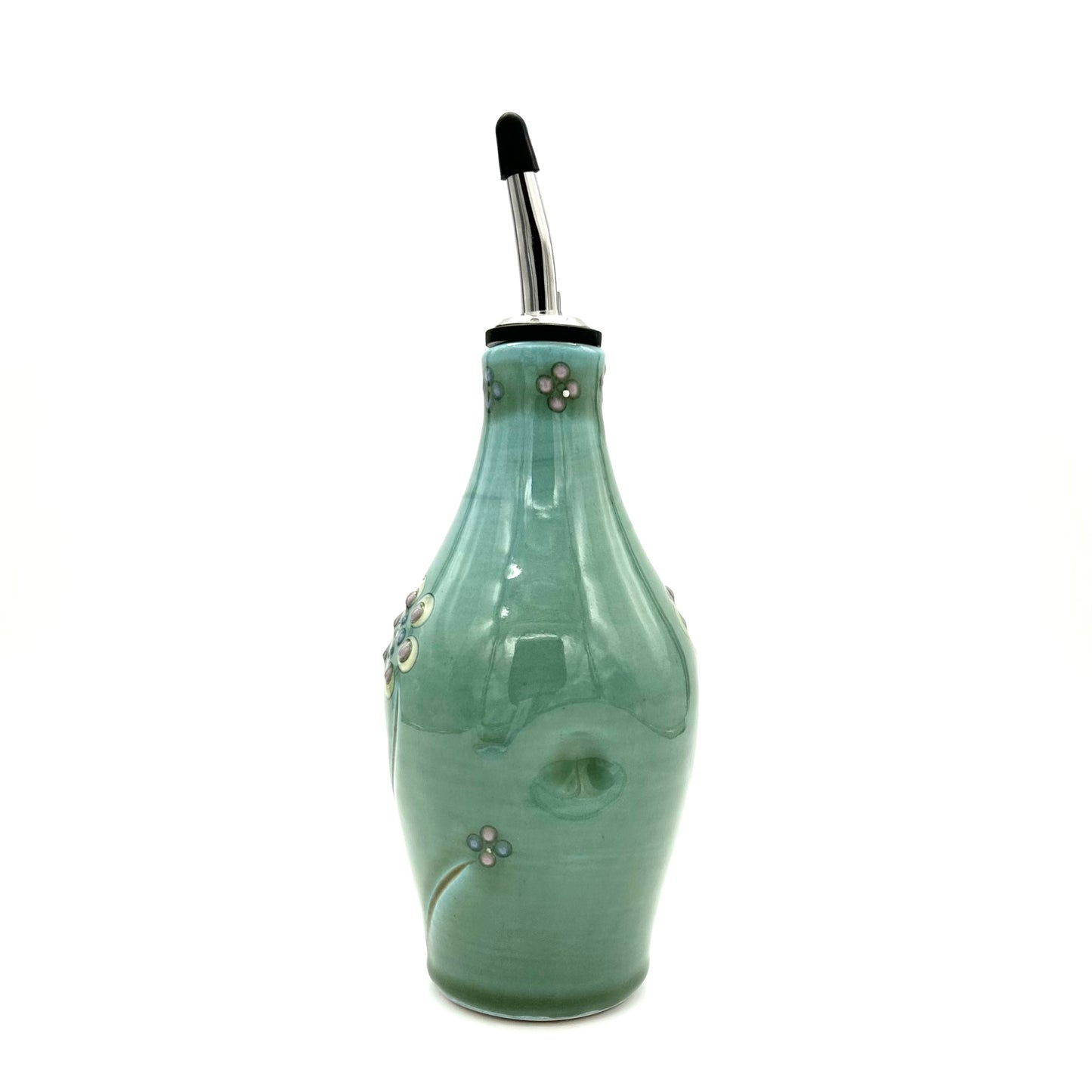 Oil Bottle Flower Green