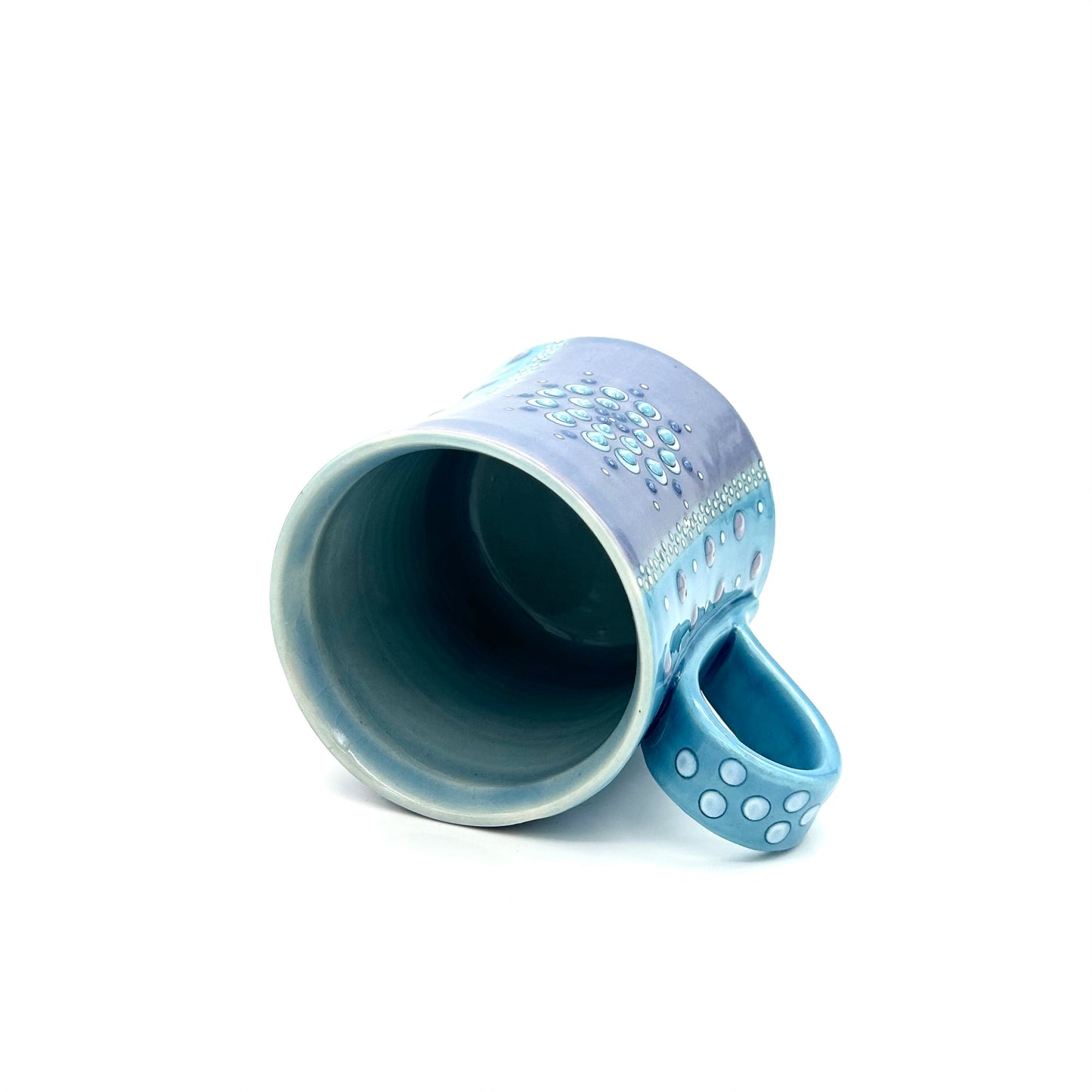 Mandala Polka Dot Turquoise & Lavender Mug