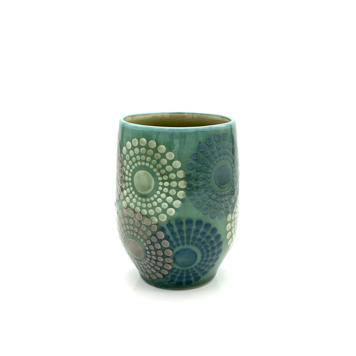 Wine cup Multi Mandala Green cup 1
