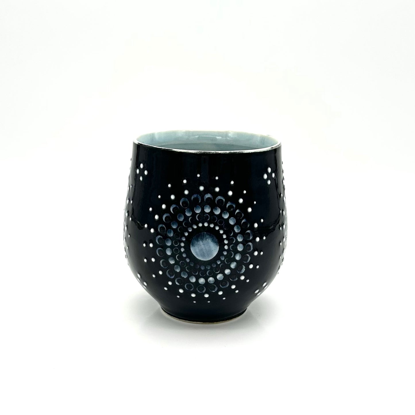 Mug 1 Solid Black Mandala
