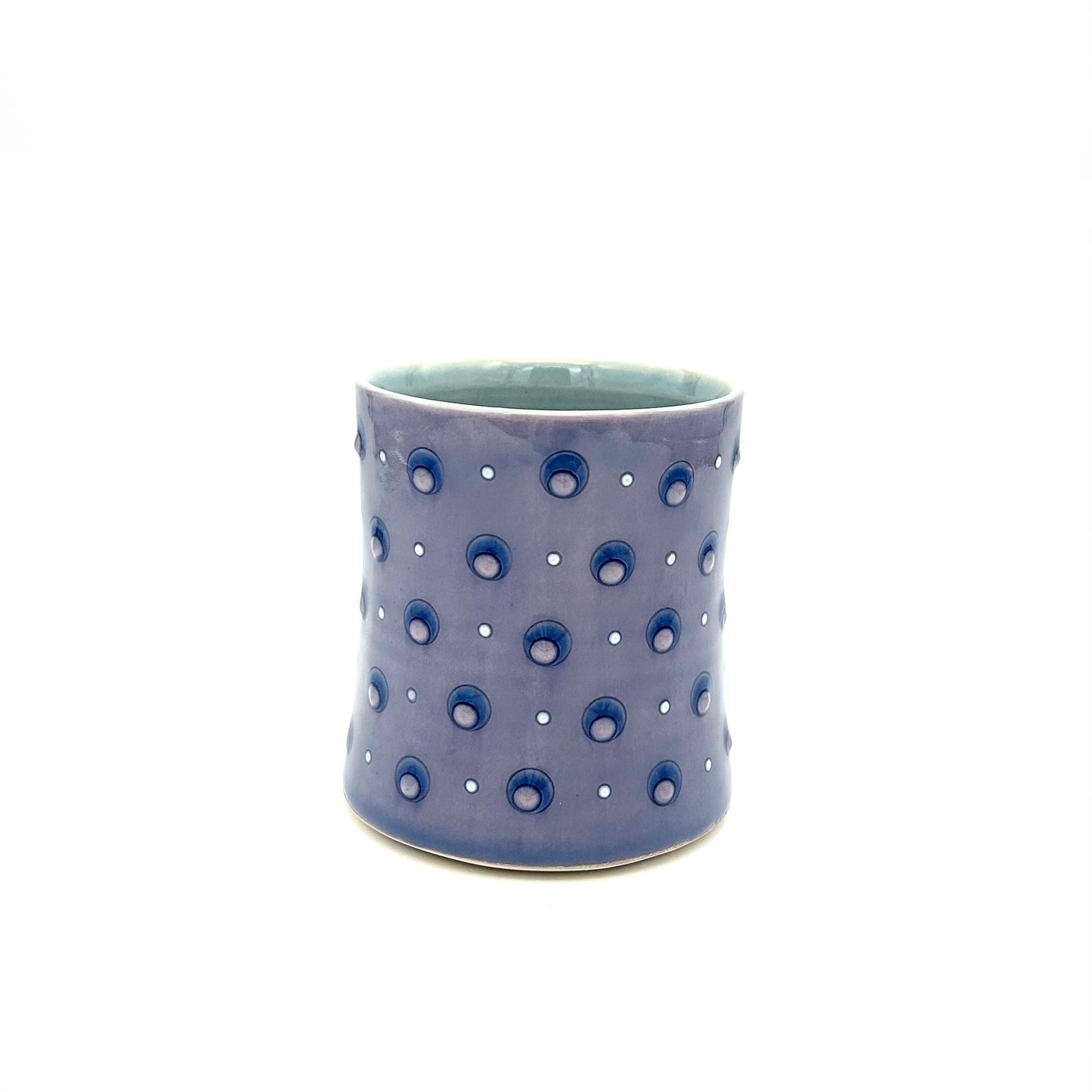 Flower Polka Dot Lavender & Sapphire Mug