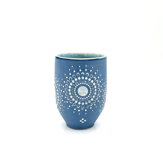 Wine Cup Blue Mandala