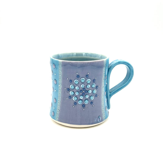 Mandala Polka Dot Turquoise & Lavender Mug