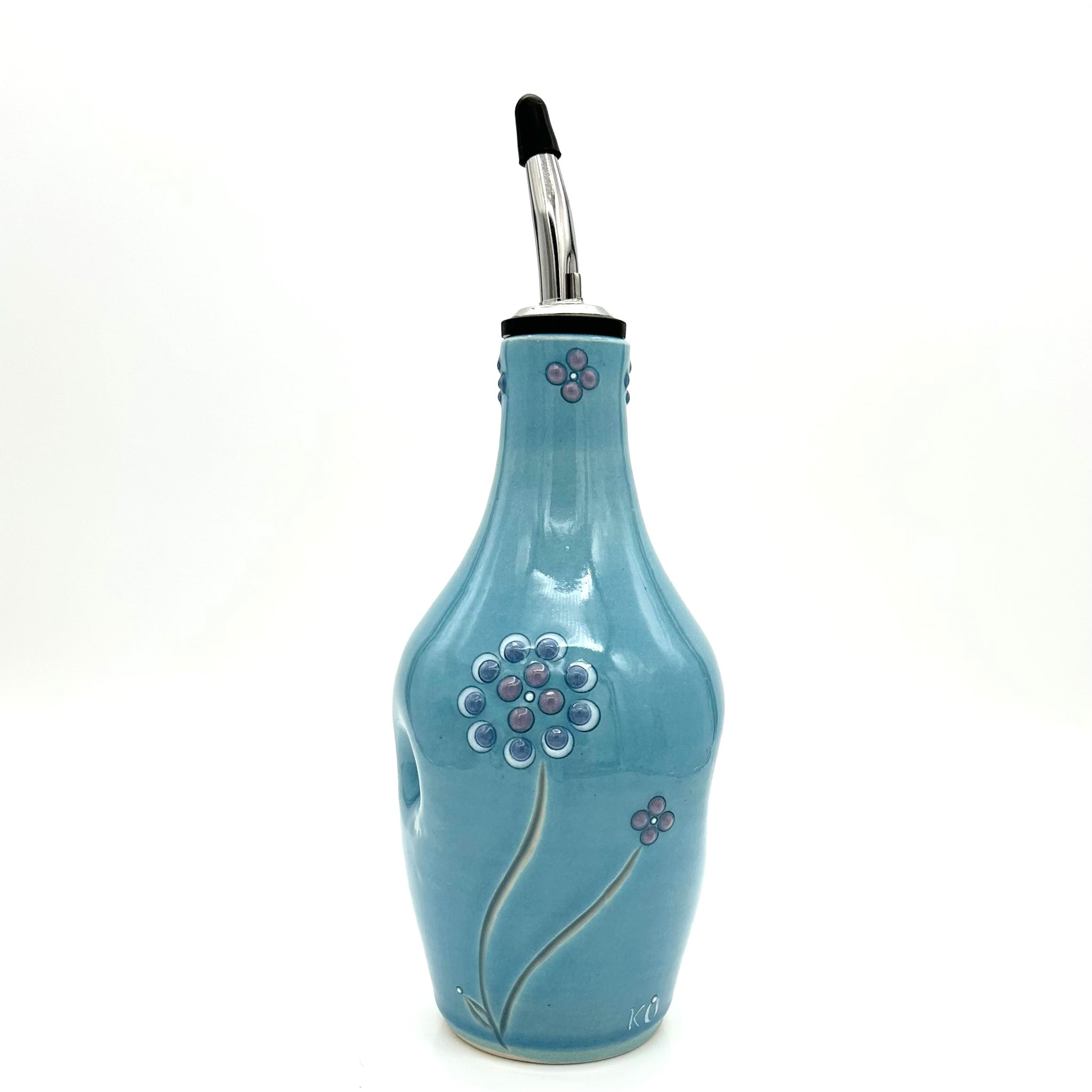 Flower Oil Bottle Turquoise