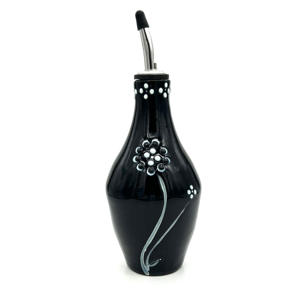 Flower Oil Bottle Black