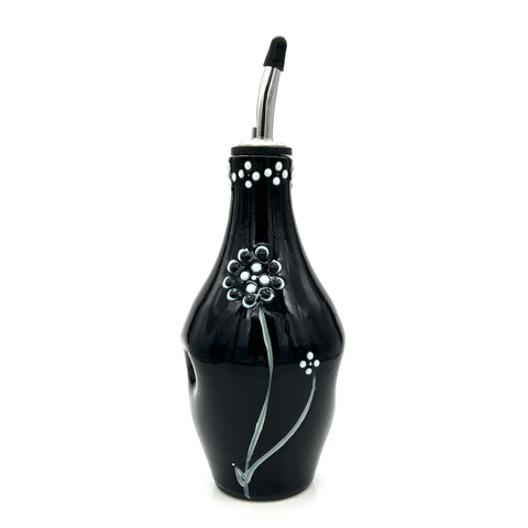 Flower Oil Bottle Black