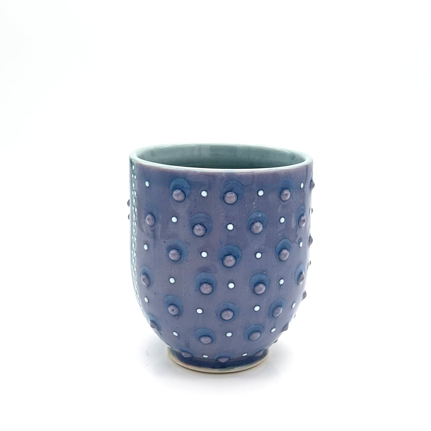 Flower Polka Dot Mug / Sapphire & Lavender