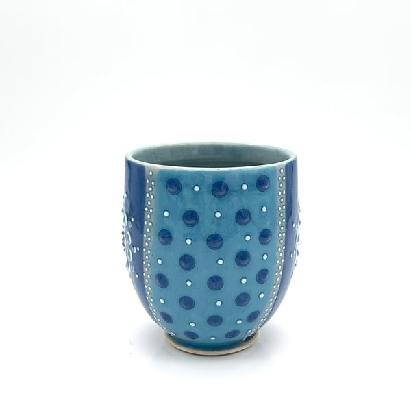 Mandala & Polka Dot Mug “ Sapphire & Turquoise