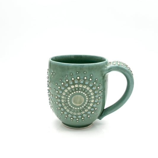 Mug Solid Green Mandala