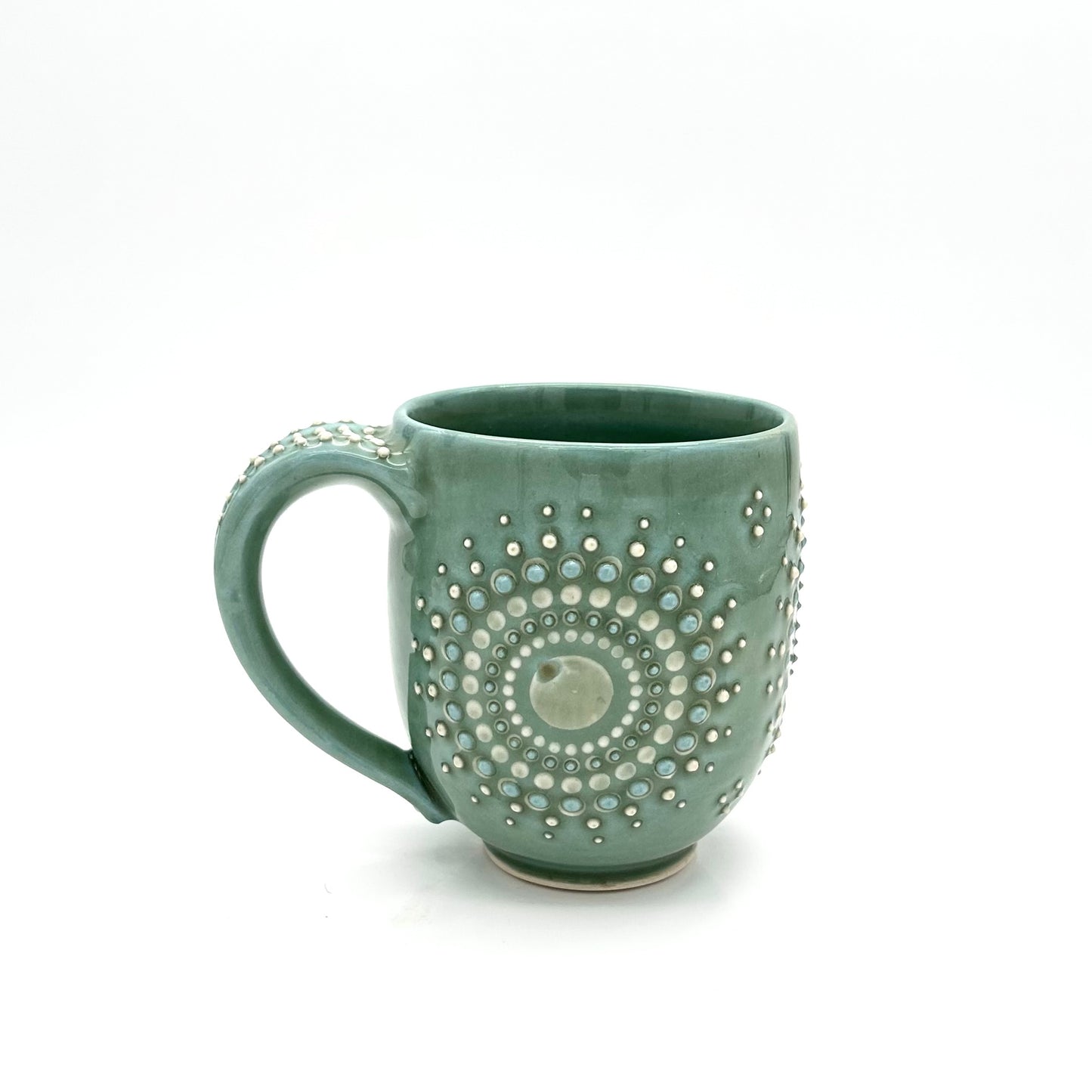 Mug Solid Green Mandala