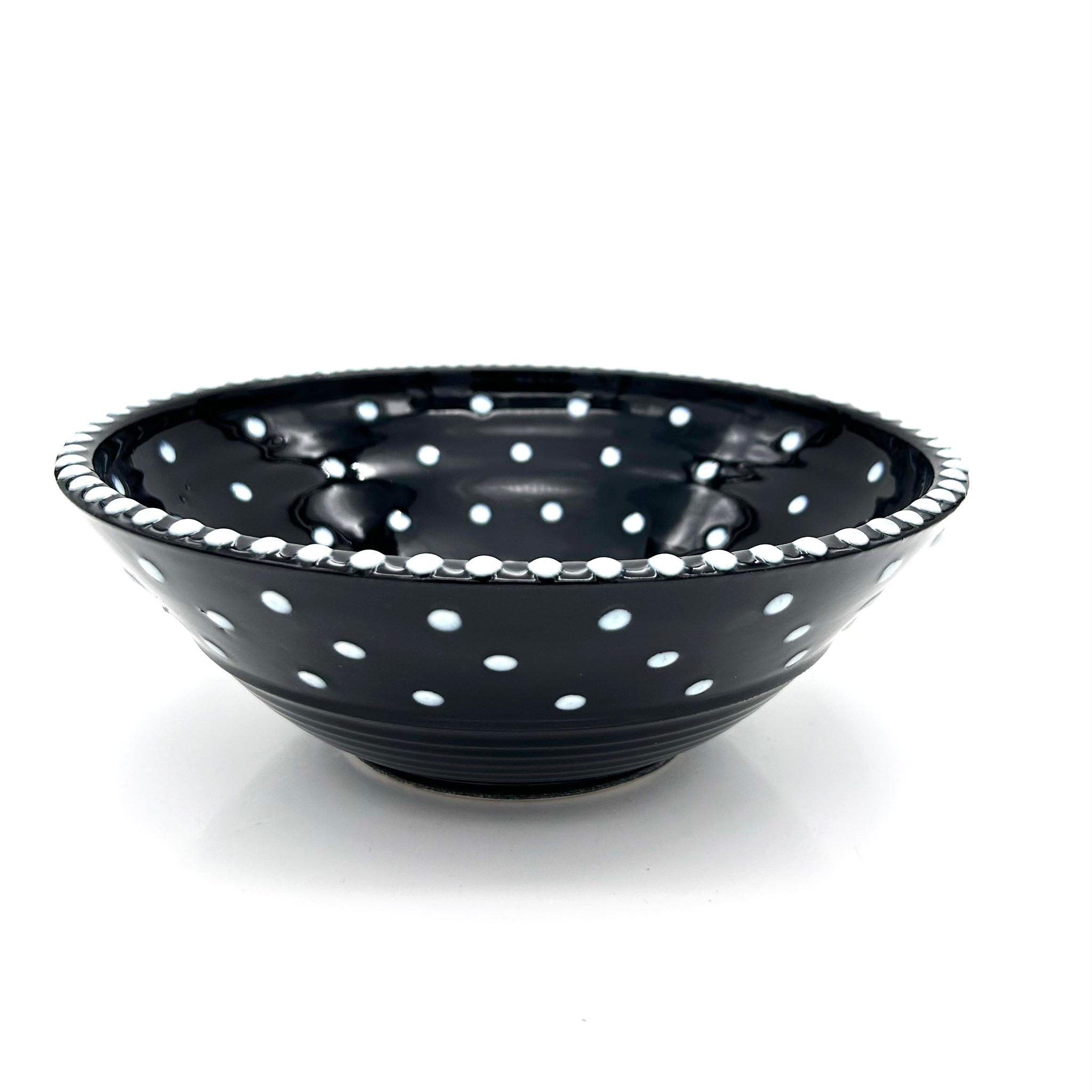 Polka Dot Bowl Black